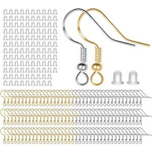 925 Sterling Mixed Earring Hooks 120 PCS/60 Pairs, Ear Wires Fish Hooksfor DIY J